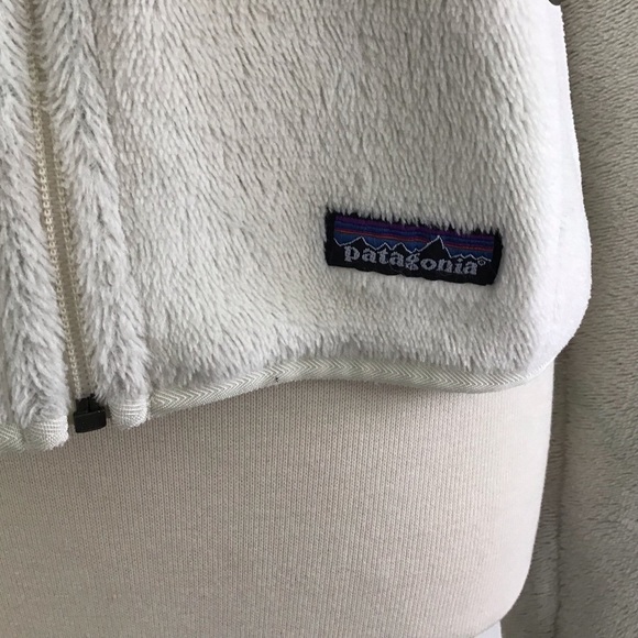 Patagonia R4 Regulator Full Zip 2 Pocket Polartec White Fleece Mint Lined M EUC - Picture 4 of 16